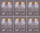 Набор стаканов для виски из 6 шт. "сильвана" кристалайз+золото 300 мл.