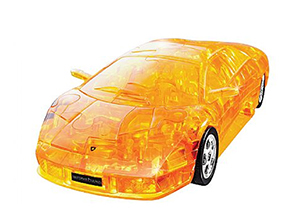 3D модель-пазл Lamborgini полупрозрачный желтый