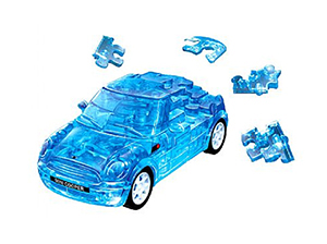 3D пазл Mini Cooper полупрозрачный синий