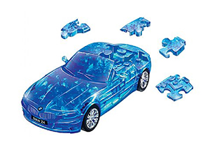 3D пазл BMW Z4 полупрозрачный синий
