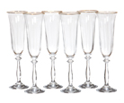Набор бокалов для шампанского из 6 шт. "Анжела оптик" 190 мл.