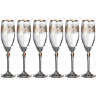 Набор бокалов для шампанского из 6 шт. "Лили S1124" 220 мл.