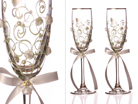 Набор бокалов для шампанского из 2 шт. с серебрянной каймой