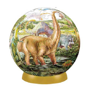 Шаровый пазл Динозавры 240 деталей, 15 см