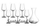 Набор для вина "Сандра": Графин 1500 мл. высота 26 см. и шесть бокалов 350 мл. высота 22 см. (семь предметов)