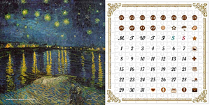 Пазл Вечный календарь Звезная ночь, Ван Гог