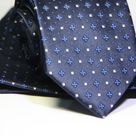 Набор Aristokrat галстук с платком синего цвета с фактурным рисунком