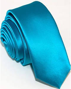 Узкий галстук бирюзового цвета